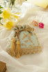 Alia Silk Embroidered Potli Bag Mint